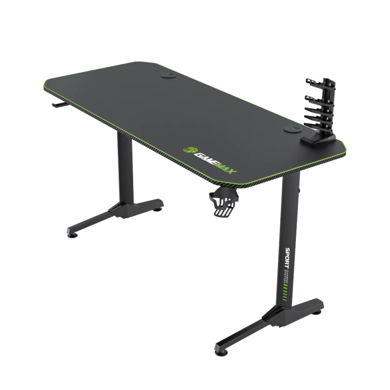 Secretária GameMax D140-CARBON — Secretária gaming/escritório, peso líquido 20,5 kg, dimensões brutas 125×795×682 mm