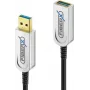 Cabo USB FiberX FX-I650-003 USB 3.2 Gen 1 3 m USB A preto prateado