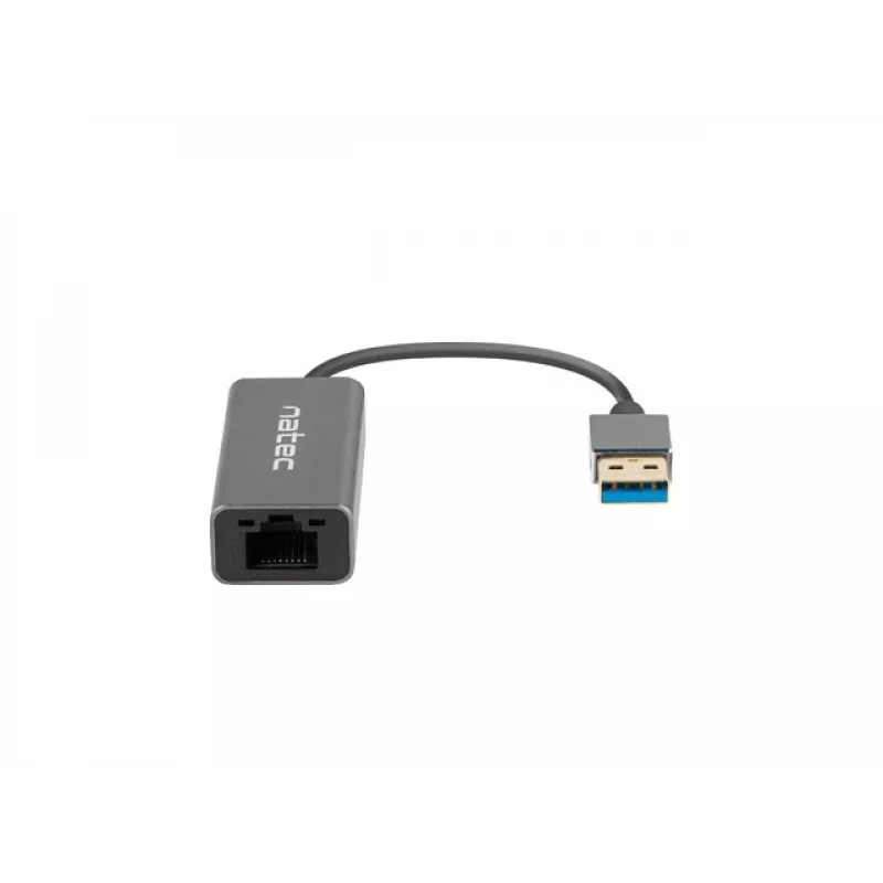 Natec Cricket NNC-1924 adaptador Ethernet de USB 3.0 Tipo A para RJ45, 1000 Mbit/s, cabo de 15 cm, preto