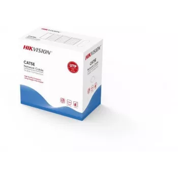 Cabo de rede Hikvision DS-1LN5EUEC7 cinzento 305 m UTP Cat5e condutor maciço para exterior LAN