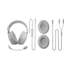 Auscultadores com fios Genesis Toron 531 brancos com microfone, design on-ear leve