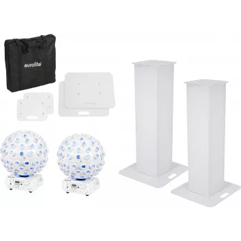 Conjunto de suporte de palco EUROLITE 20000652 100 cm com 2× LED B-40 White Effect