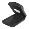 Belkin UltraCharge suporte de carregamento sem fios dobrável 3 em 1 Qi2 de 25 W, preto (WIZ036KQBK)