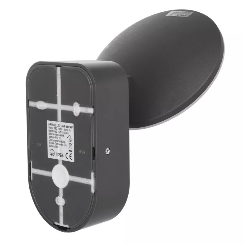 Luminária de parede LED MACLEAN MCE367 com sensor PIR, luminária de parede exterior com detetor de movimento