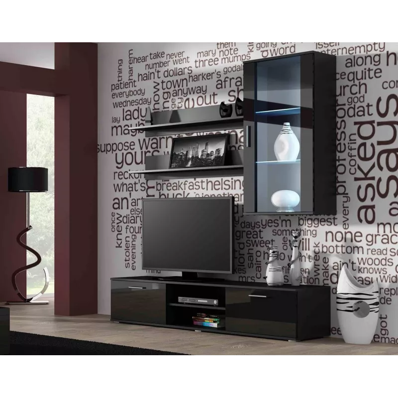 Suporte de TV Cama SOHO 180 preto/preto brilhante