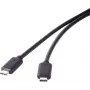 Cabo USB 3.1 Gen 2 Renkforce 1x ficha USB-C 1,50 m preto