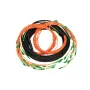 Cabo de patch de fibra ótica Extralink MP1 25 m LC APC — monomodo, preto com botas verdes/laranja
