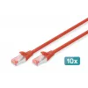 DIGITUS CAT 6 S/FTP conjunto de cabos patch DK-1644-050-R-10, 5 m, vermelho, 10 unid.