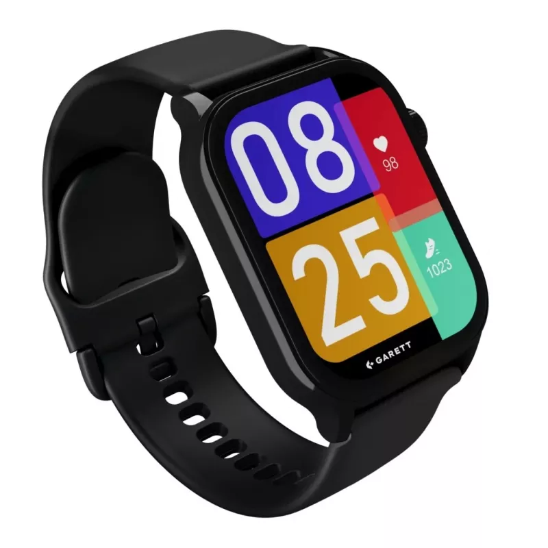 Smartwatch Garett Activity 3 preto — funções básicas de fitness e notificações