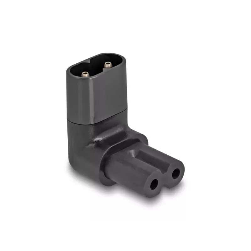 Adaptador de rede DeLOCK IEC 60320 C8 para tomada C7 2,5 A 90° preto