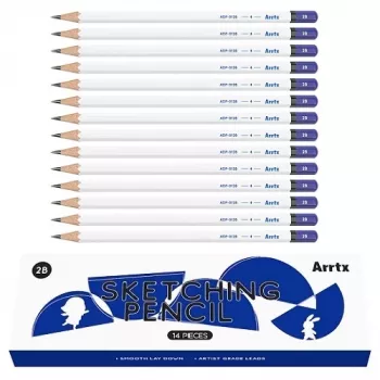 Conjunto de lápis de esboço Arrtx Drawing 2B, 14 peças – lápis de grafite para esboço