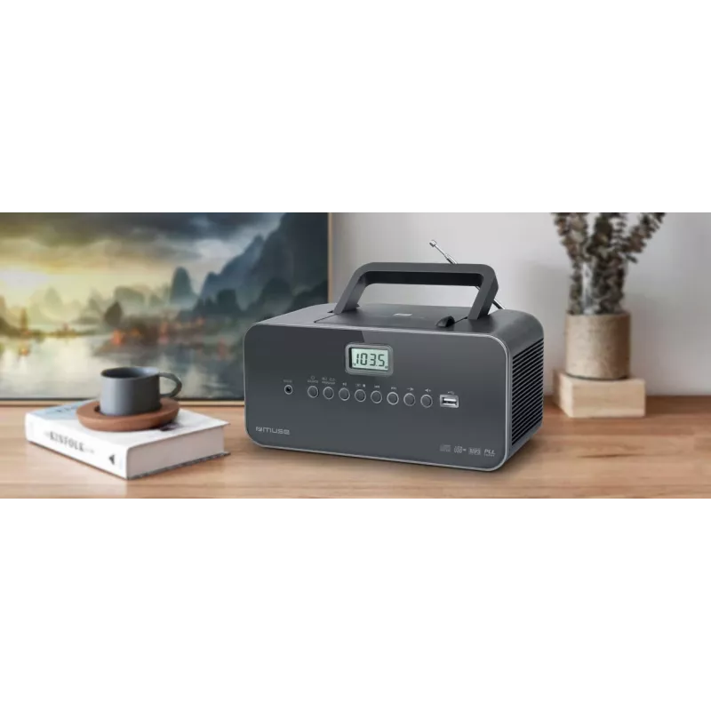 Leitor de CD Muse M-28 DG leitor de CD portátil preto