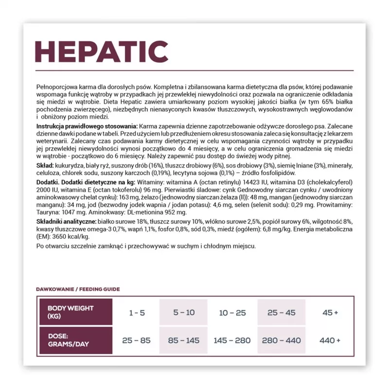 VETEXPERT Veterinary Diet Hepatic Dog ração seca para cães, 2 kg