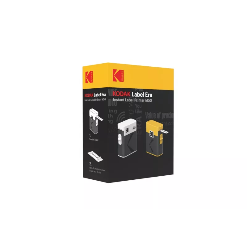 Conjunto de cassetes para impressora de etiquetas Kodak M50 Label Era, cassete de recarga amarela M50Y com 13 rolos de etiquetas