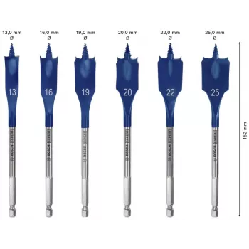Bosch Expert SelfCut Speed conjunto de brocas chatas, 6 unid., 13-25 mm (2608900333)