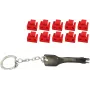 Bloqueador de porta RJ45 ShiverPeaks BS08-01033 — pack de 10 bloqueadores vermelhos com 1 chave-mestra