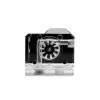 Indicador de caudal EK Water Blocks preto transparente 1/4 polegadas