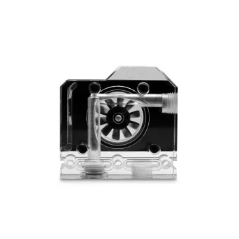 Indicador de caudal EK Water Blocks preto transparente 1/4 polegadas