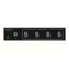 Delock 63309 hub USB industrial externo, 4 x USB 3.0 Type-A, proteção ESD de 15 kV, caixa metálica, montável na parede