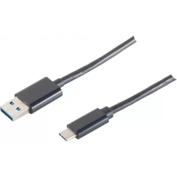 Cabo USB S/CONN 14-10006 USB 3.2 Gen 1 1 m USB A USB C preto