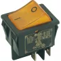 Interruptor de basculante Bachmann série 3652 interruptor desligado bel. 2 polos preto/amarelo