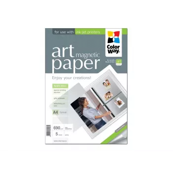 Papel fotográfico magnético ColorWay PGA690005MA4 A4 690 g/m², verso magnético, pesado para impressões
