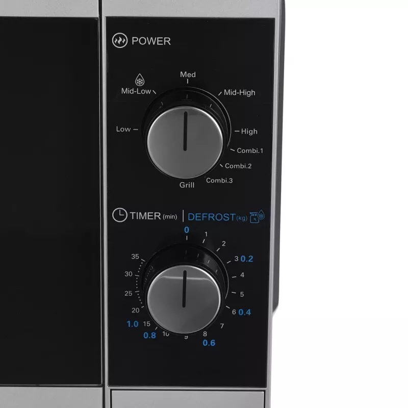 Sharp YC-MG01E-S micro-ondas combinado com grelhador, 20 l, 800 W, de bancada, prateado/preto