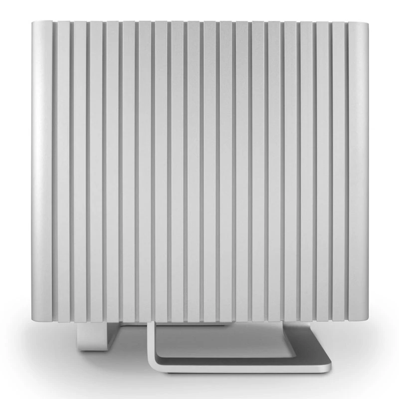 Caixa cubo sem ventoinha Streacom DB4 + fonte de alimentação Nano 120 Watt - prateada