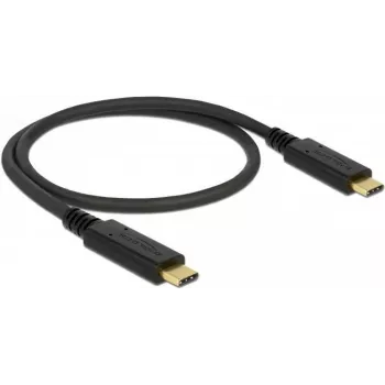 Cabo USB DeLOCK 83043 USB 2.0 0,5 m USB-C preto
