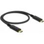 Cabo USB DeLOCK 83043 USB 2.0 0,5 m USB-C preto