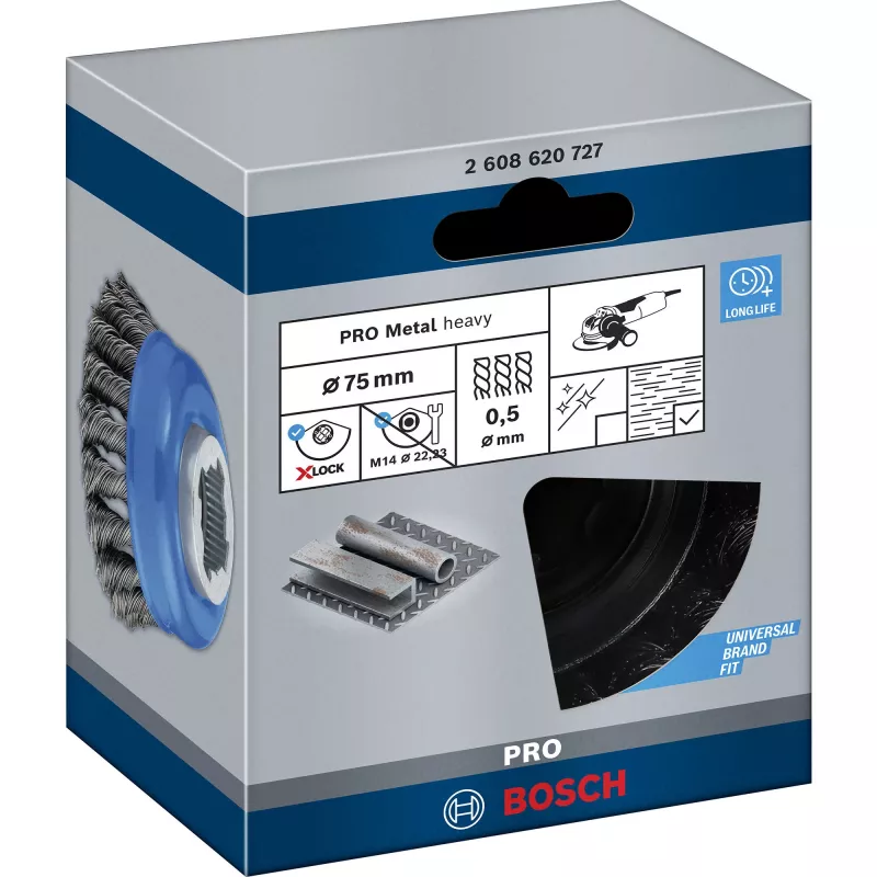 Acessório para rebarbadora Bosch 2 608 620 727 escova de tacho