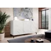 Cómoda MARMO 3D 150x45x80.5 cm branco mate/mármore branco