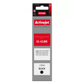 Frasco de tinta ActiveJet AC-G41BK para impressoras Canon — alternativa compatível com Canon GI-41BK, 135 ml, preto