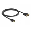 Adaptador de cabo de vídeo DeLOCK 85653 1,5 m HDMI Type-A DVI preto
