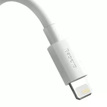Cabo para telemóvel Baseus TZCALZJ-02 branco 1,5 m USB A Lightning
