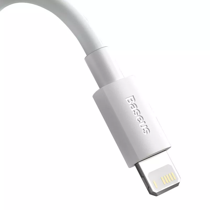 Cabo para telemóvel Baseus TZCALZJ-02 branco 1,5 m USB A Lightning