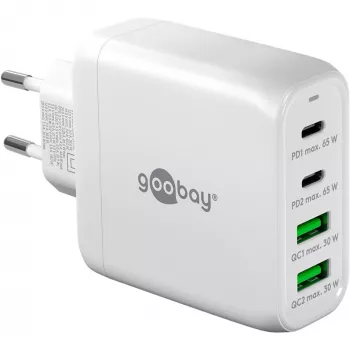 Goobay 64818 carregador para dispositivos móveis auscultadores - portátil - smartphone branco AC carregamento rápido interior (64818)