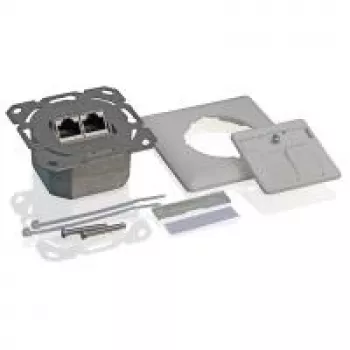 VALUE Tomada Cat.6a, 2x STP, encastrar, horizontal, branco (25.99.8490)