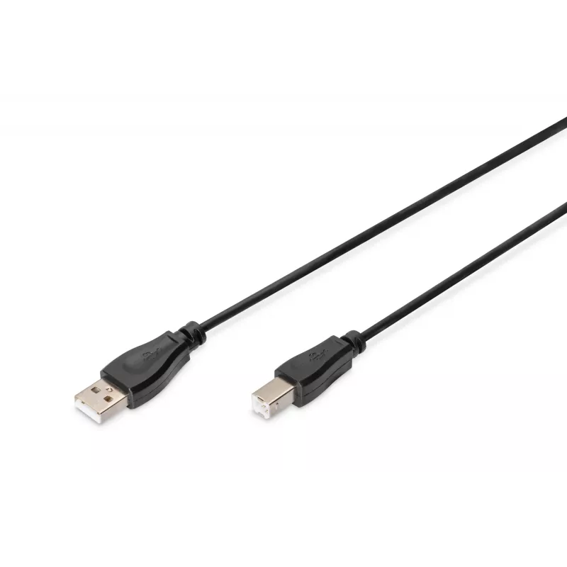 Cabo de ligação USB Assmann. Type-A - B M/M. 1,0m. Compatível com USB 2.0. UL. preto (AK-300102-010-S)