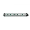 Brennenstuhl Premium-Line Technik 5 tomadas, 3 m régua de tomadas 5 tomadas preto/cinzento-claro, 3m H05VV-F 3G1,5, com interruptor individual, disposição especial das tomadas