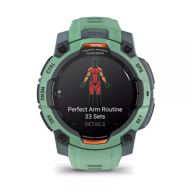 Garmin Instinct 3 AMOLED 3,05 cm (1,2) 45 mm Digital 390 x 390 píxeis Ecrã tátil verde GPS (satélite)