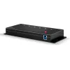 Hub USB 3.0 Lindy 7 portas metal, USB 3.2 Gen 1 (3.1 Gen 1) Type-A, 5000 Mbit/s, preto, 0,8 m, 185 mm, 75 mm