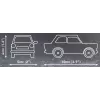 Conjunto de montagem Cobi Trabant 601 — 72 peças, kit de montagem de carro em miniatura