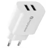 CARREGADOR DE TELEFONE 2X USB 2, 4A 12W BRANCO