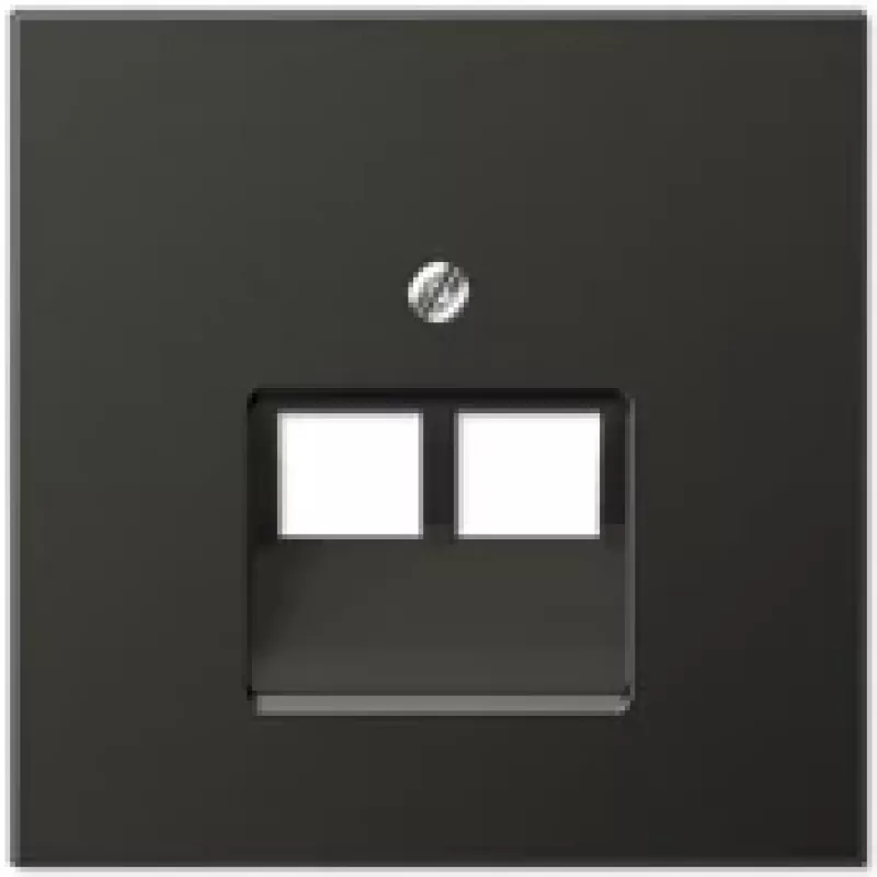 JUNG AL 2969-2 UA AN. Cor do produto: preto, Material: alumínio, Tipo de conector fêmea: RJ-45 (AL2969-2UAAN)