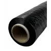 Filme estirável BESTPAK 23 µm preto, largura da bobina 1,5 m, núcleo 1,2 polegadas, polietileno