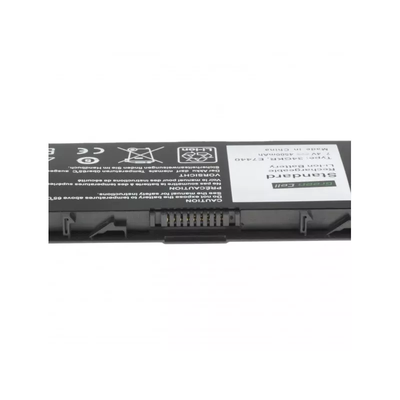 Bateria Green Cell DE93 para DELL Latitude E7440, Li-Ion 7,4V 4500mAh, 4 células, preto