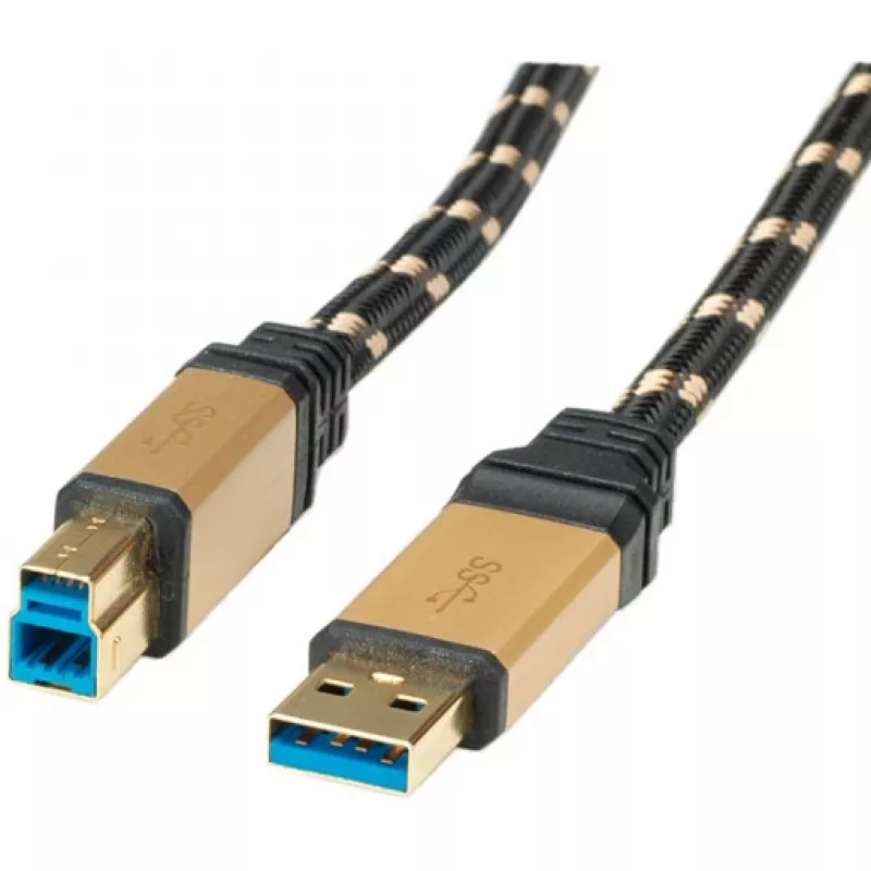 Cabo USB 3.0 ROLINE GOLD Type-A macho - B macho 3,0 m