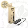 Hub USB CLUB3D USB 3.2 Gen1 Type-A com 3 portas e Gigabit Ethernet