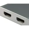 Equip 133464 adaptador MST USB-C para 2x HDMI (fêmea), USB 3.2 Gen 1, 4096x2160 @30 Hz, 15 cm